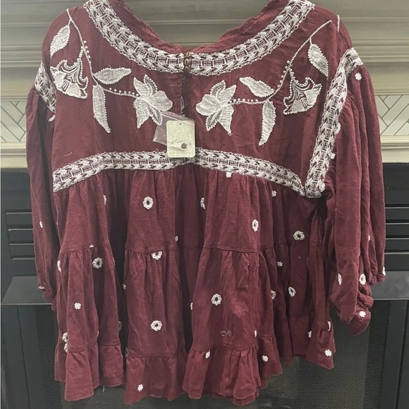 Free People Sweet Raisin Combo Edie T-Shirt, Size M - Picture 6 of 8